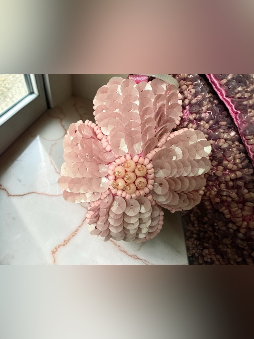 NWT Made in India One of a Kind Beaded Floral Bag - Picture 4 of 6